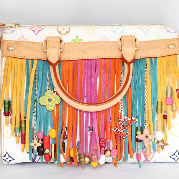 Louis Vuitton Limited Ed. Fringe Speedy 25 Satchel - Picture 2 of 16